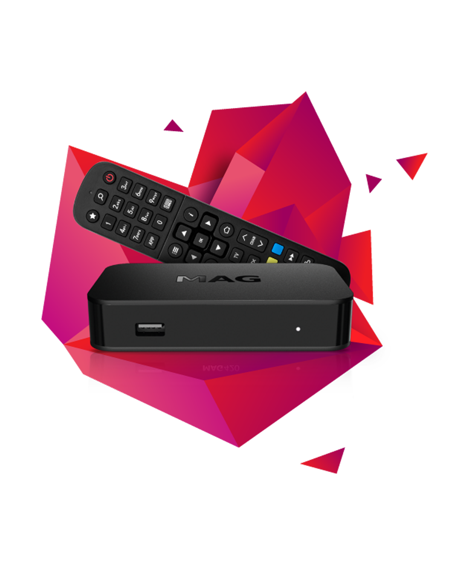 MAG420 - are fully compatible with the MAG JS API BCM75839 - Linux 3.3 - OpenGL ES 2.0 - HEVC - 2 USB 2.0